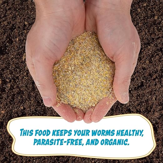 Uncle Jim’s Worm Farm Organic Worm Food | 3 Month Worm Feed Supply for Red Wigglers, Compost Worms & Vermiculture | Boosts Worm Castings & Composting | 7.5 lb Bag
