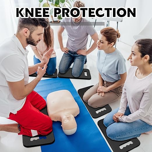 Riakrum 20 Pcs Garden Kneeling Pad Garden Knee Pads Thick Foam Knee Mat Waterproof Knee Cushions for Kneeling Multi Functional Kneeler for Praying, Gardening, Baby Bath, Yoga, 15.4 x 6.7 Inch (Black)