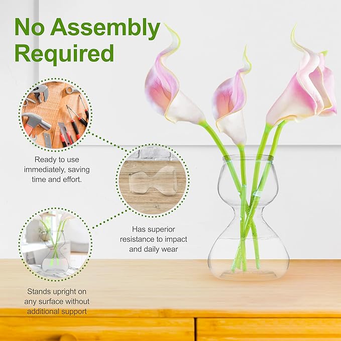 Garden Guru Plant Propagation Stations - Clear Glass Bud Vases Set of 8 - Mini Vases for Wedding Centerpieces, Cafe Décor, Tea Shop Displays - Small Hydroponic & Flower Vase