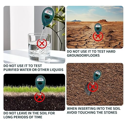 Green Soil Moisture Meter, Soil Tester, Moisture Meter Plants, Soil Moisture Tester, Soil Water Tester for Plants, Plant Moisture Monitor, No Battery Needed