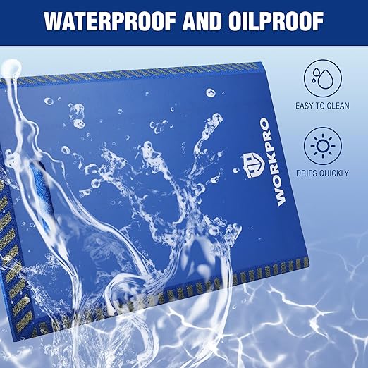 WORKPRO Extra Thick Kneeling Pad, Soft Foam Knee Cushioning, Extra Large Foam Kneeler Mat for Auto-Repair, Gardening, Workout Supplies, 28 x 16 x 1.2in, Blue