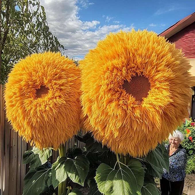 100+ Rare Sunflower Seeds for Planting - Giant Teddy Bear Sunflower Seeds Perennial- Non-GMO Heirloom Flower Attracts Pollinators