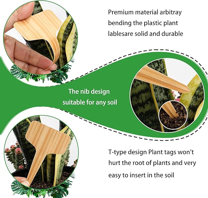 Plant Labels Tags Markers 120pcs Plastic Garden Tags & Stakes with Permanet Marking Pen for Plants Waterproof Seed Labels for Outdoor Garden Accessories