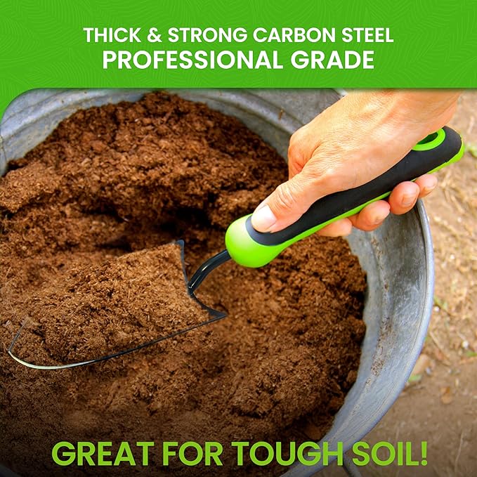 Garden Guru Heavy Duty Garden Trowel Hand Shovel for Gardening – Strong Carbon Steel Hand Trowel with Ergonomic Non-Slip Handle – Perfect for Digging, Planting, Transplanting, & Cutting Roots (2 Pack)