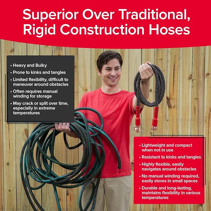 Pocket Hose 100 FT Copper Head Expandable Garden Hose with Pocket Pivot, No Tangles, AS SEEN ON TV, 360° Swivel, Tri-Tex Tubing, Force Field Jacket, Lead-Free, No-Kink, Anti-Burst w/APT