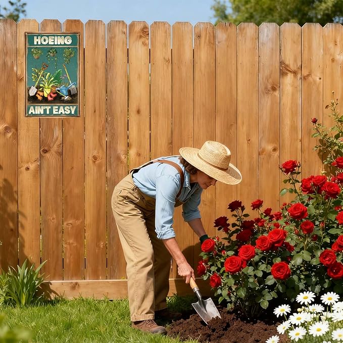 Gardening Gifts for Women,Gardeners,and Plant Lovers,Funny Metal Garden Signs Decor for Outside,Yard,Backyard,Garden Decorative Outdoor Accessories Essentials Supplies