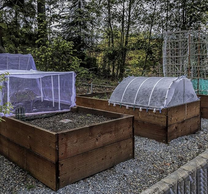 Garden Netting Pest Barrier: 4'x10' Fine Bug Netting for Garden Protection Row Cover Raised Bed Screen Mesh Greenhouse Mosquito Net, Protecting Tree Plants Vegetable Flowers Fruits