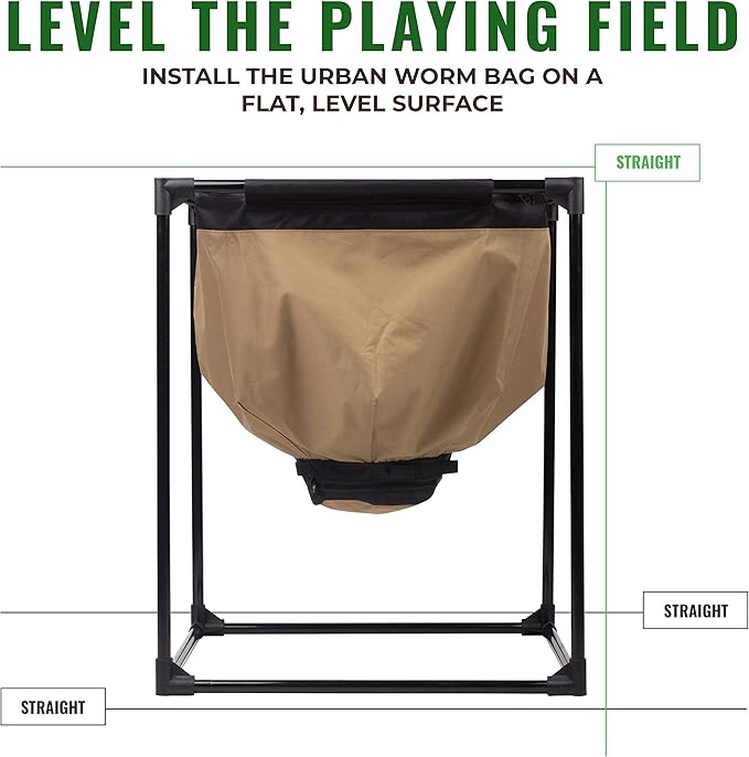 Urban Worm Bag Worm Composting Bin Version 2 - Easy Harvest with Fully Removable Zipper-Free Bottom