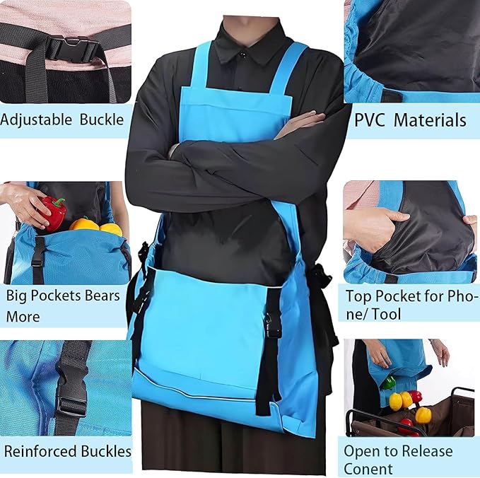 Gardening Apron for Women, Garden Aprons with Pockets, Harvest Apron for Fruit Vegetables, Gardening Gifts For Women