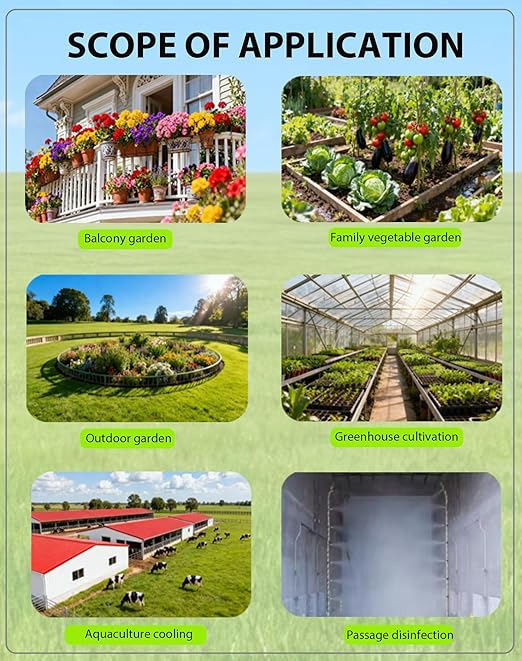 Drip Irrigation System - 360° Adjustable Micro Spray Sprinkler Kit for Garden, Easy Installation No Tools, Fine Mist Watering for Garden Potted Plants, Greenhouse (100 FT)