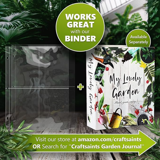 80 Pockets Seed Storage Organizer Sleeves (10 Pack) Slot Size 3.5x5, 4 Pocket Garden Seed Organizer, Clear Sleeves for Seed Packet Storage, Seed Keeper, Seed Organizer Binder