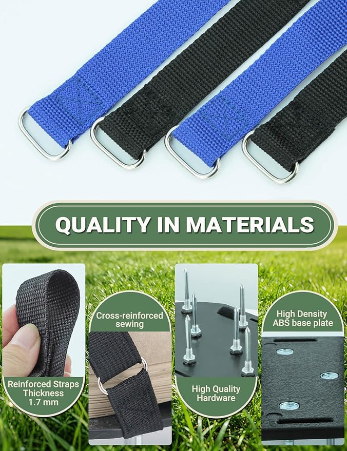 Lawn Aerator Shoes for Lawn, Soil Yard Aerator Tool with Hook & Loop Straps for Effectively Aerating, One Size Fits All Free-Installation Lawn Shoes for Yard Garden Patio Grass