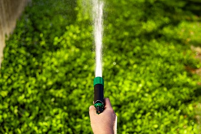 Rain Bird TRNZLADJRT Pistol Grip Rear Trigger Garden Hose Nozzle, Carbon Fiber Texture, Adjustable Spray Patterns