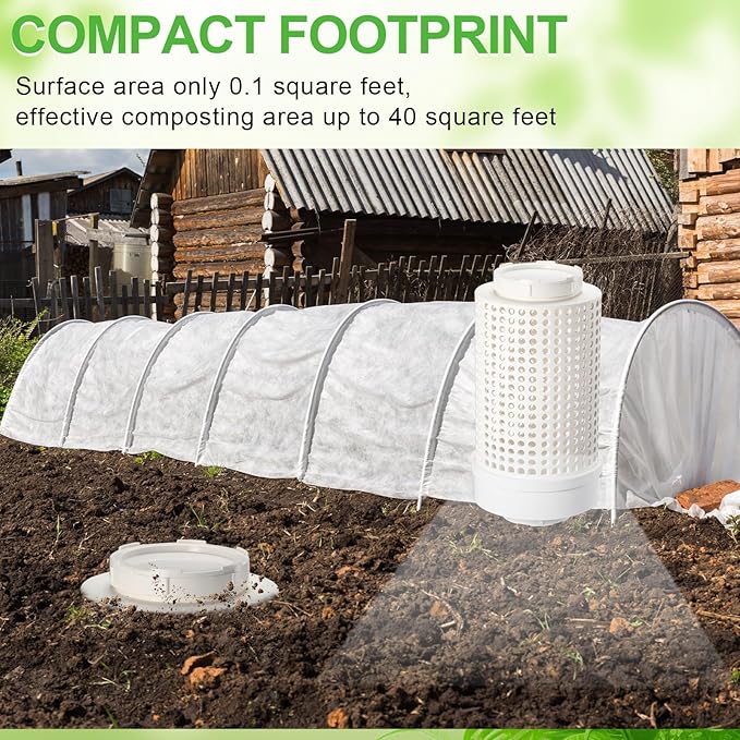 Blosssound 2 Pcs Inground Worm Composter Outdoor Farm Compost Bin Reducing Food Waste Composting Systems Sustainable Worm Composter for Raised Garden Beds at Home (11.81 x 6.3 x 6.3 Inch)