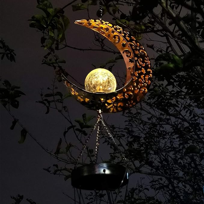 Outdoor Moon Light Wind Chimes, Mom Gift Moon Gifts, Mother Decor, Garden Gifts, Sympathy Wind Chimes Outdoor for mom, Grandma, Memorial Wind Chime.