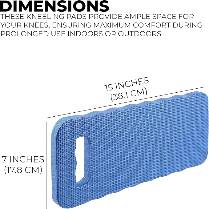 Smart Value Set of 3 Foam Kneeling Pads Perfect for Long Gardening Hours (3 Kneeling Pads Assorted Colors)