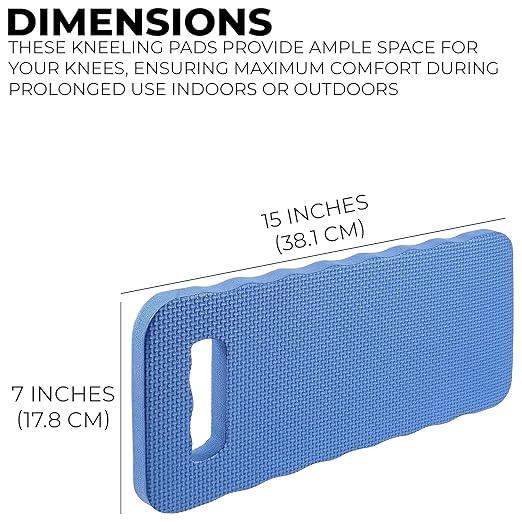 Black Duck Brand Large Kneeling Pads 15" x 7" for Gardening, Cleaning & Repairs – 6 Pack – Waterproof, Lightweight & Durable for Indoor & Outdoor Use
