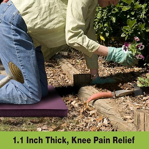 YUDI & GARDEN Thick Kneeling Pad, Gardening Pad, Soft High-Density Foam Knee Pad Protects Knees During Garden or Exercise and Outdoor Activities, Purple 2-Pack