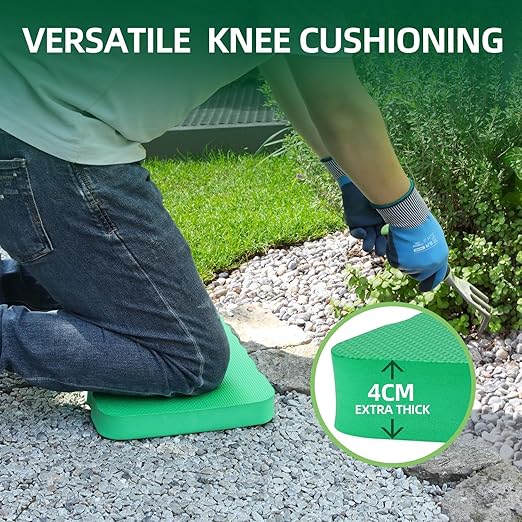 Ohuhu Premium Thick Kneeling Pad, 2-Pack Large Comfortable Gardening Knee Mat with 2 Different Surfaces, Extra Thick Knee Cushion Kneeler for Gardening, Work, Baby Bath, Exercise Perfect Gifts