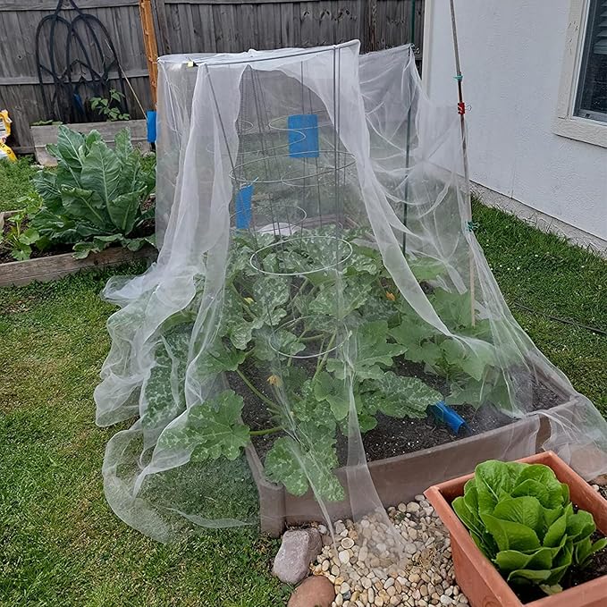 GonLei Garden Netting 2pack 10x25FT Fruits Tree Netting for Garden Protection,Garden Mesh Netting Plants Blueberry Shrubs Berry Barrier Mosquito Vegetables Covers Row Raised Bed Patio Mesh Net