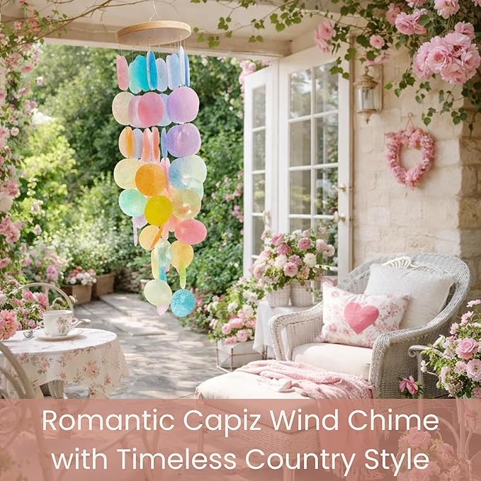 Solange & Frances Garden Decor, Patio Decor, Wind Chimes for Outside,Patio Decorations Outdoor and Front Porch Decor. Unique Gifts for Women, Ideas, Birthday Gifts for Women