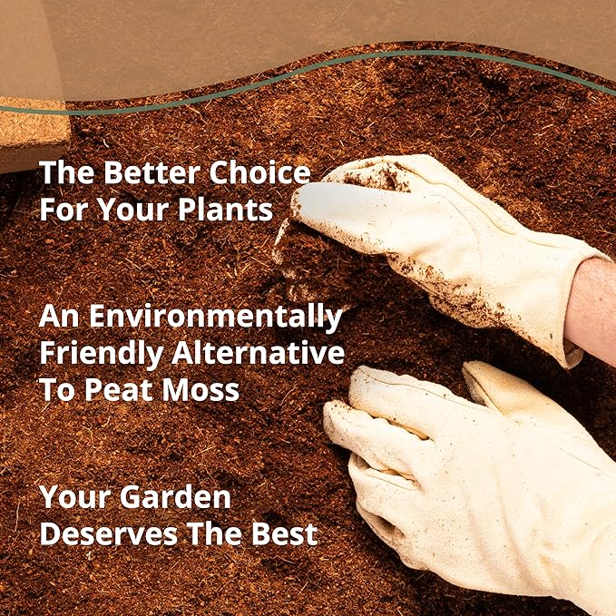 Coco Bliss (10lbs) - Organic Coco Coir for Plants - OMRI-Listed Coco Coir Brick for Garden Soil & Potting Mixes - Coconut Fiber Substrate Mixes with Potting Soil for Indoor Plants & Outdoor Plants