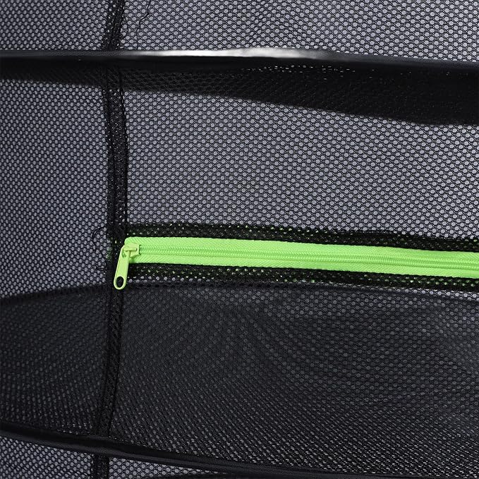 Herb Drying Rack, Opening Design, Fluorescent Green Zipper Cover, Multifunctional Wateright Hanging Mesh, Herb Dry Net for Garden (8 Layer)