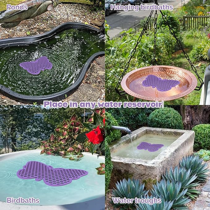 Bee Watering Station, Butterfly Watering Station, Garden Decor - Butterfly - Purple - 1 Pc