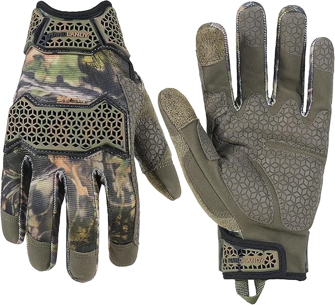 HANDLANDY Work Gloves for Men & Women, Utility Mechanic Working Gloves Touch Screen, Flexible Gardening Gloves for Yard