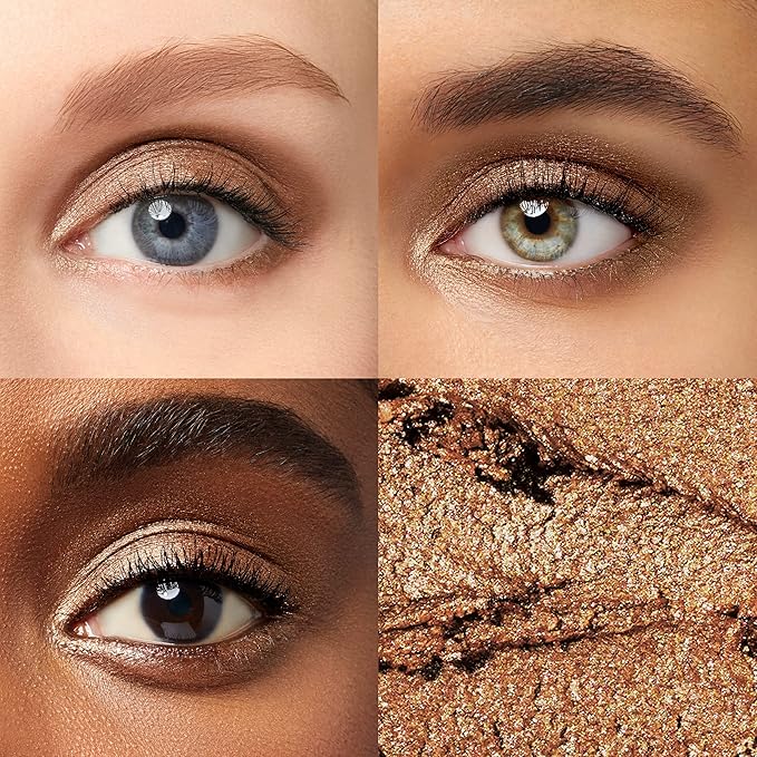 Julep Eyeshadow 101 Crème-to-Powder Eyeshadow Stick Duo + When Pencil Met Gel Sharpenable Multi-Use Longwear Eyeliner Pencil, 3pc Set - Bronze Shimmer, Soft Black & Marmalade Shimmer