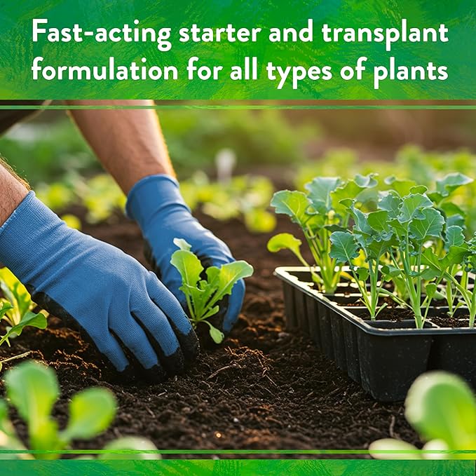 Down To Earth All Natural Fertilizers Organic Bio-Live Starter & Transplant Mix with Mycorrhizal Fungi and Benefical Microbes for Plant Food 5-4-2, 25 lb