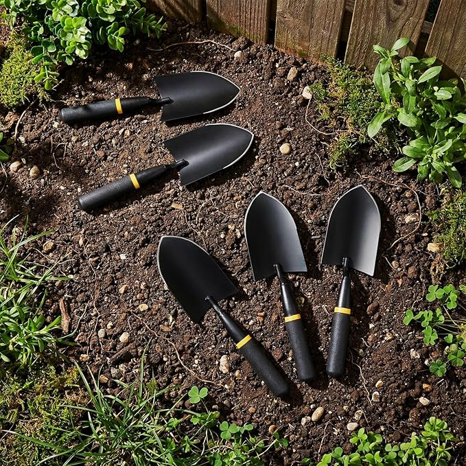 8 Pcs Garden Trowel Heavy Duty Garden Hand Shovel Tool Carbon Steel Trowel for Camping Digging Metal Hand Shovel Spade with Resin Handle for Lawn Yard Farm Home Shop Planting (3.23 Inch)