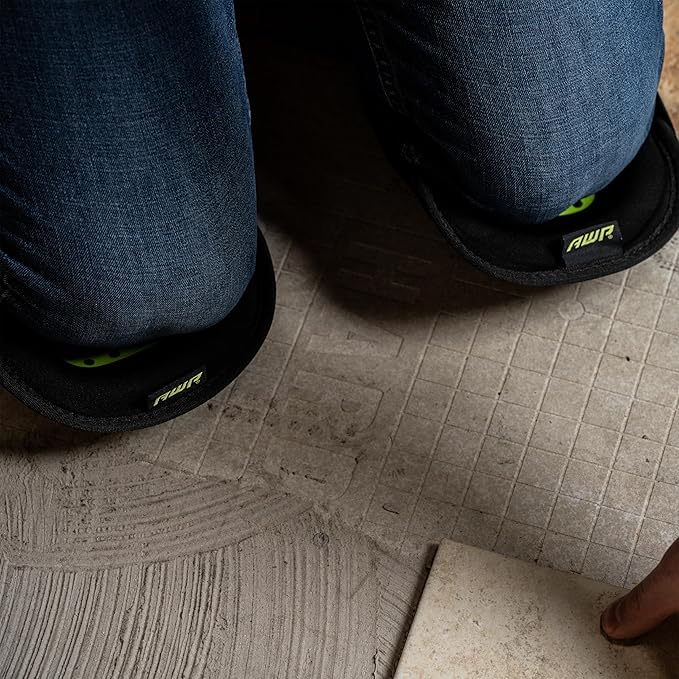 AWP Gel Pro Flooring Knee Pads | Gel/foam padding provides all-day comfort (4 Pairs)