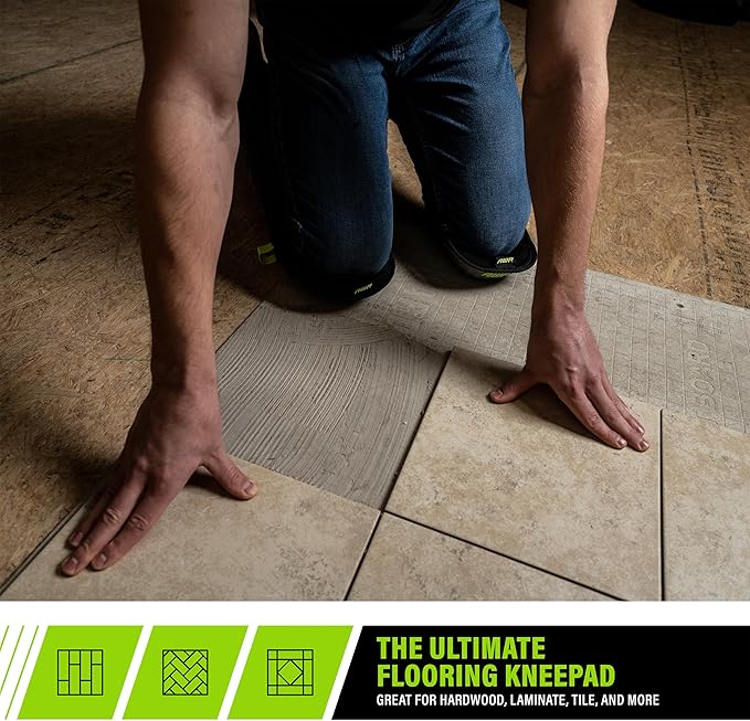 AWP Gel Pro Flooring Knee Pads | Gel/foam padding provides all-day comfort (4 Pairs)