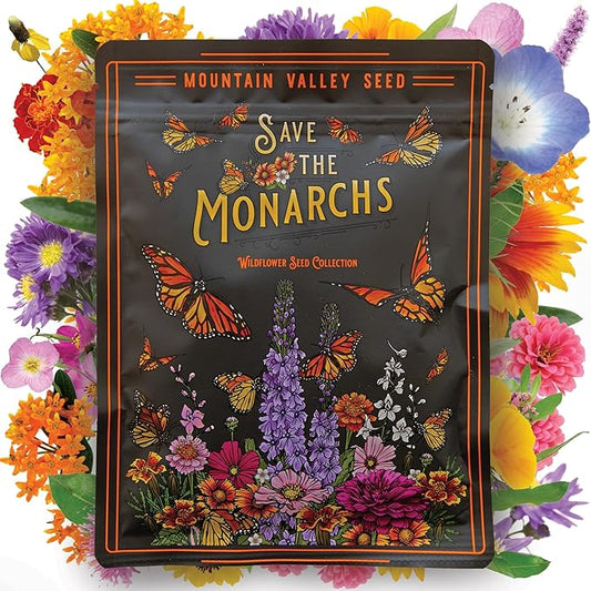 Wildflower Seeds Bulk – National Wildflower Seed Collection – Perennial Wildflowers Mix – Flower Seeds for Planting – Wild Flowers (Save the Monarchs)