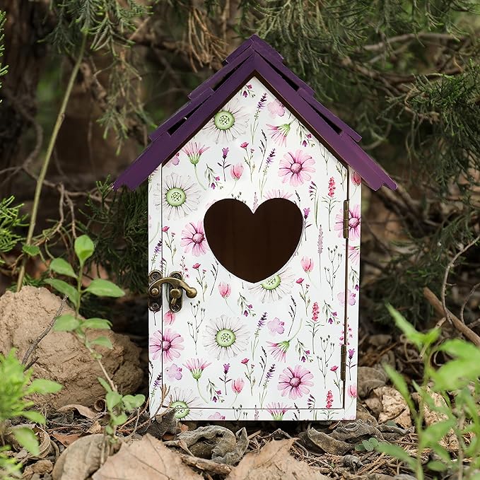 ARTAWEIN Flowering shrubs Bird House Attract Bird as Nesting spot Elegant Garden Decor Nesting Boxes for Birds Solid Wood Garden Bird House | Decoratvie Birdhouse for Kid's Play or Home Decoration