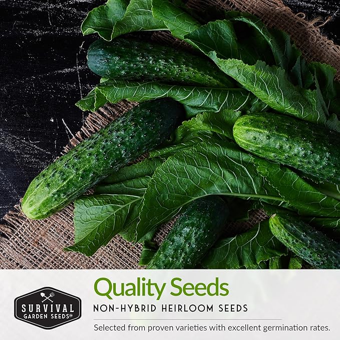 Vegetable Garden Seed Vault for Planting – 15 Pack Collection | Heirloom Non-GMO Family Garden Kit & Gift – Tomato, Lettuce, Cucumber & Squash – Indoor or Outdoor Growing – Survival Garden Seeds