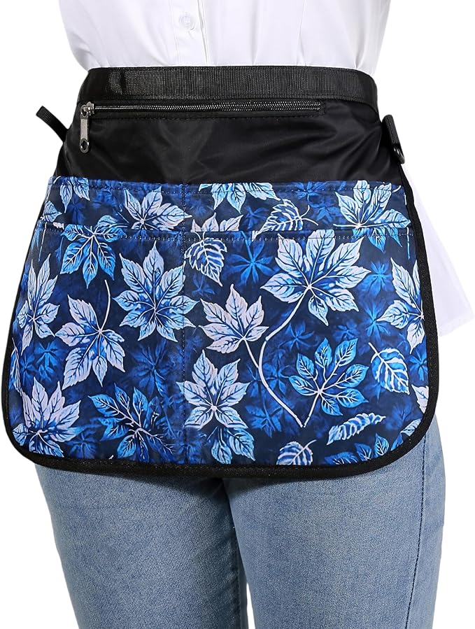 Garden Apron for Women with 5 Pocket,Half Florist Apron Harvesting Apron