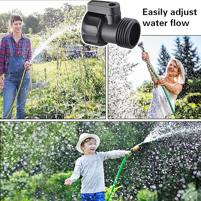 12 PCS 3/4'' Plastic Garden Hose Shut Off Valve,Water Shut-Off Ball Valve Thread Connector Coupling for Telescopic Water Pipe Water Gun Valve Control