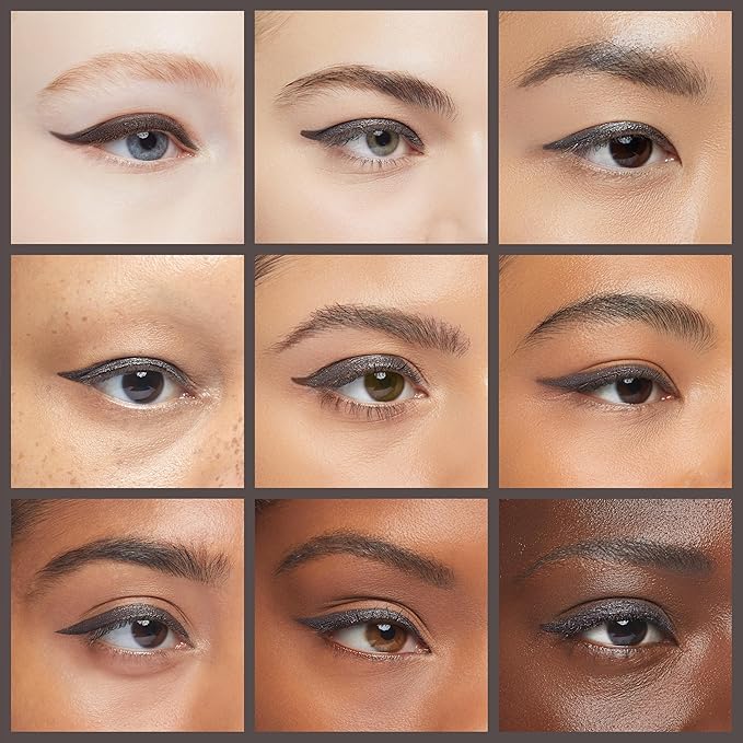 LAURA GELLER NEW YORK Kajal Longwear Kohl Eyeliner Pencil - Deep Charcoal Kohl - Caffeine and Vitamin E - Smooth & Blendable Liner - Built-In Sharpener
