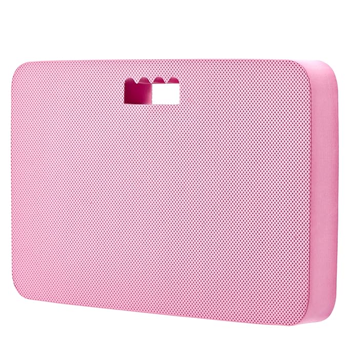 Baby Bath Kneeler, Extra Thick Kneeling Pad for Bathing Babies, Soft Foam Cushioning for Knee, 1.5" Thick Non-Slip, Fast-Drying,Gardening, Bathing Baby, Workout Supplies-Pink