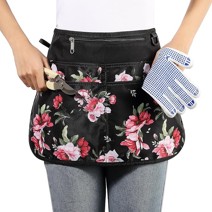 Garden Apron for Women with 6 Pocket,Half Florist Apron