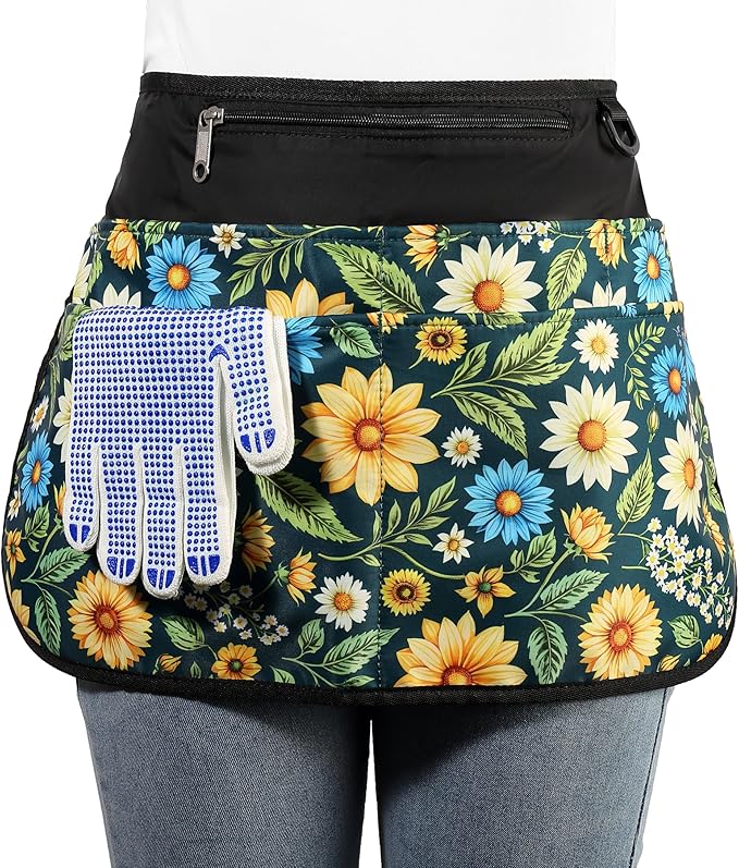 Garden Apron for Women with 6 Pocket,Half Florist Apron
