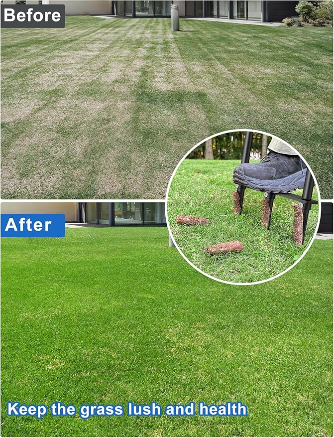 Lawn Aerator Tool, Core Aerator Lawn Tool with Alloy Steel Material, Sturdy Grass Aerator for Lawn Health Soil Yard Aerator