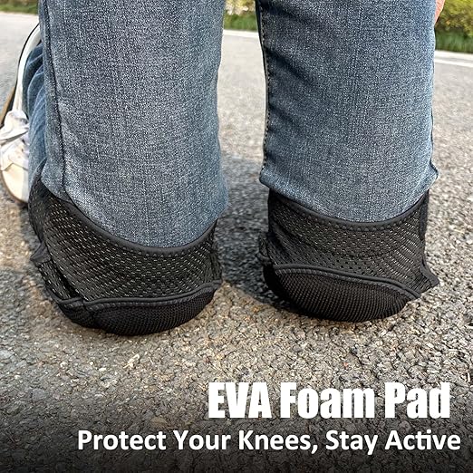 Knee Pads for Men & Women, Kneeling Kneepads for Flooring, Weeding, and Yard Work, Soft & Breathable, Comfortable Fit for Gardeners, Cleaners, Mechanics and Plumbers for Working (Black Small)