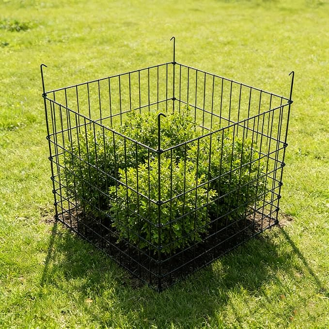 Garden Wire Compost Bin 30x30x24 inches, Green, Garden Bed Fencing