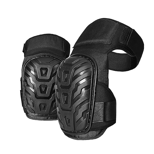 CE' CERDR Professional Knee Pads for Work - Heavy Duty Foam Padding Kneepads for Construction, Gardening, Flooring with Comfortable Gel Cushion to Save Your Knees (Thigh High)