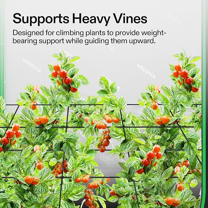 VIVOSUN 4 x 4Ft. Elastic Trellis Netting with 4 Hooks for Climbing Plants, Vegetables, Fruits, and Flowers, 2-Pack
