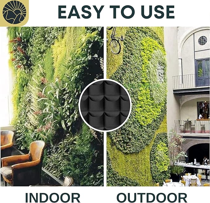 SunVara Vertical Wall Planter 64 Pockets Living Wall Garden