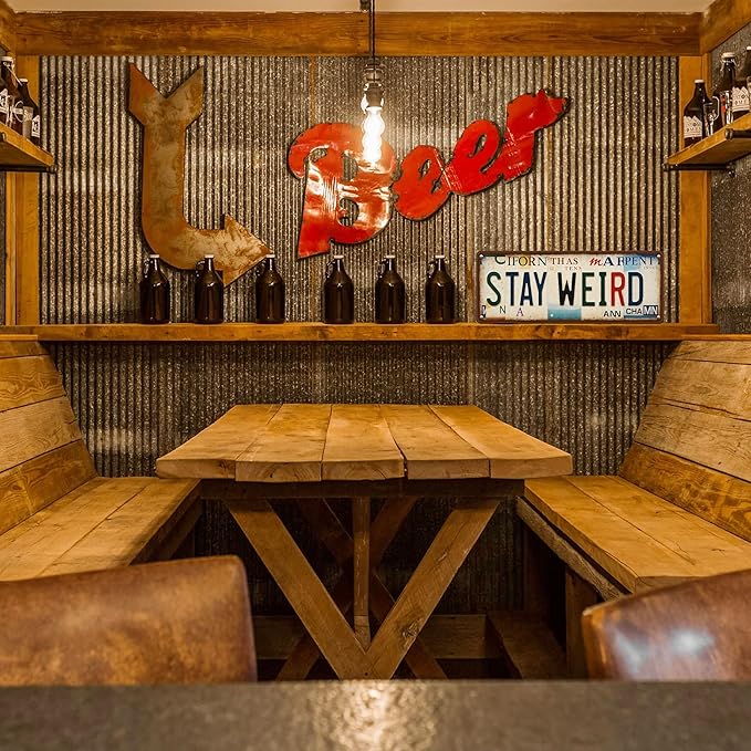 Funny Metal Signs Stay Weird-Street Signs Bar Gifts for Men,Horror Wall Decor for Home Bar Pub Club Garage Man Cave Decor 4X16 Inches